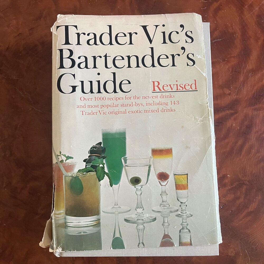Trader Vic's Bartender's Guide Cocktail Book 1972 tiki collectible